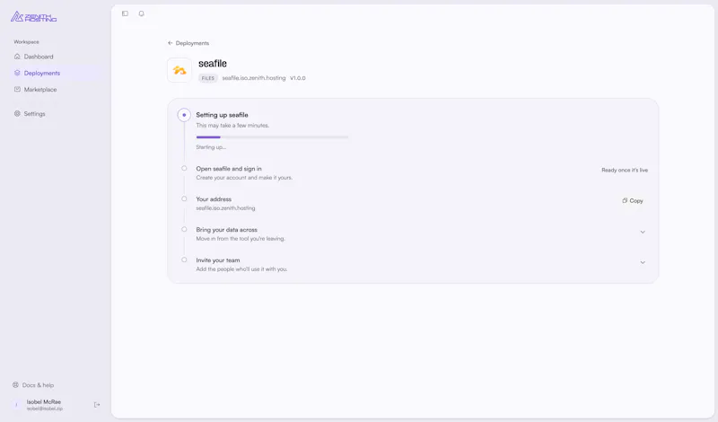 Zenith Hosting screenshot 4