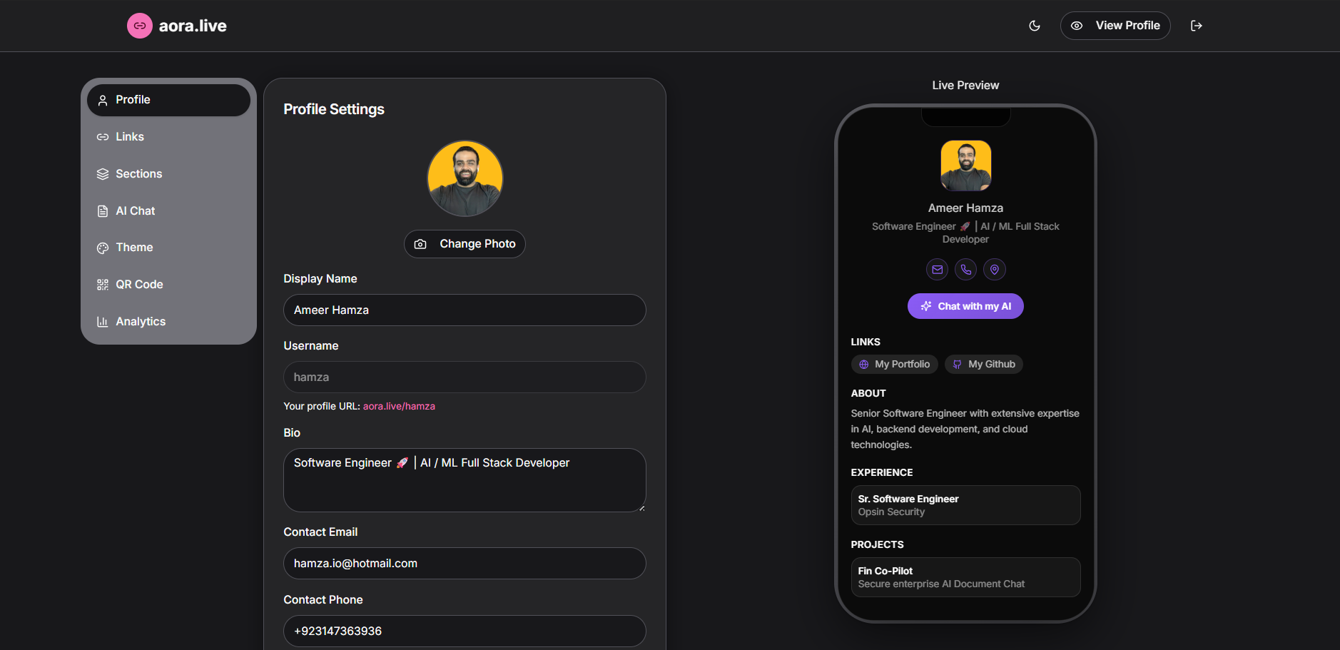 Aora - Your AI twin - Screenshot 3 showing product features and functionality