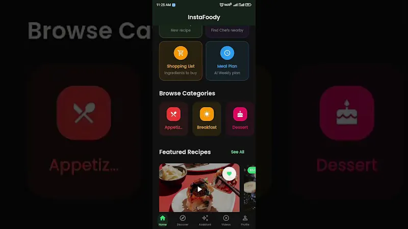 Instafoody screenshot 1 (video preview)