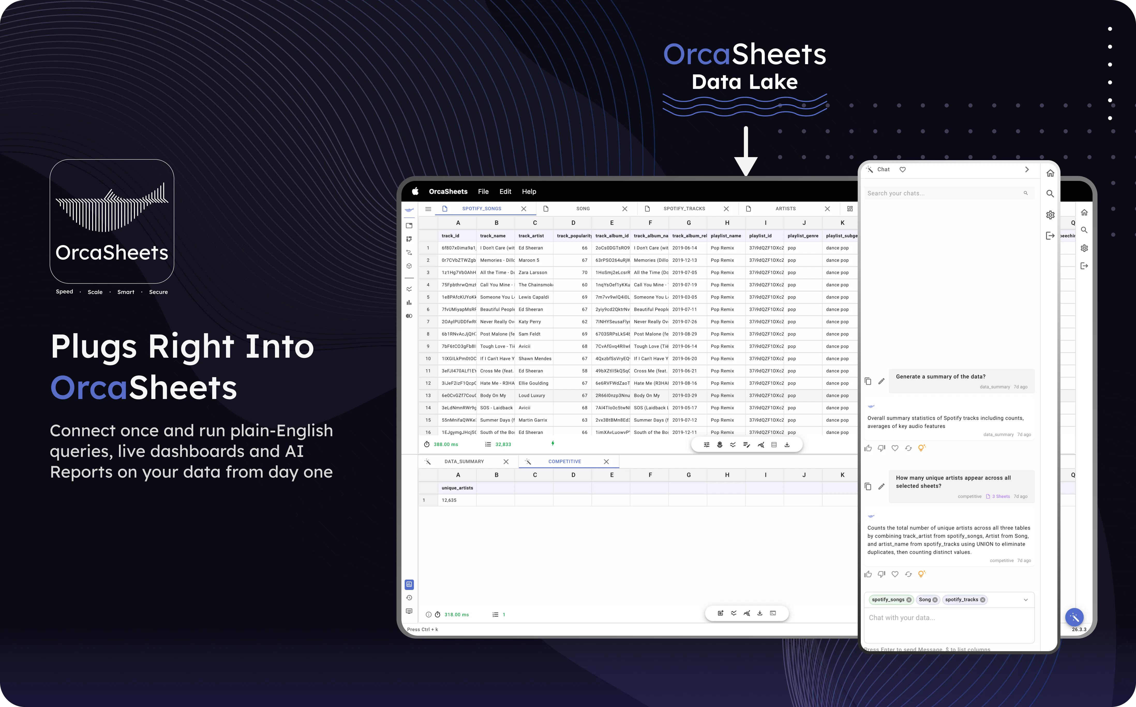OrcaSheets Data Lake screenshot 3