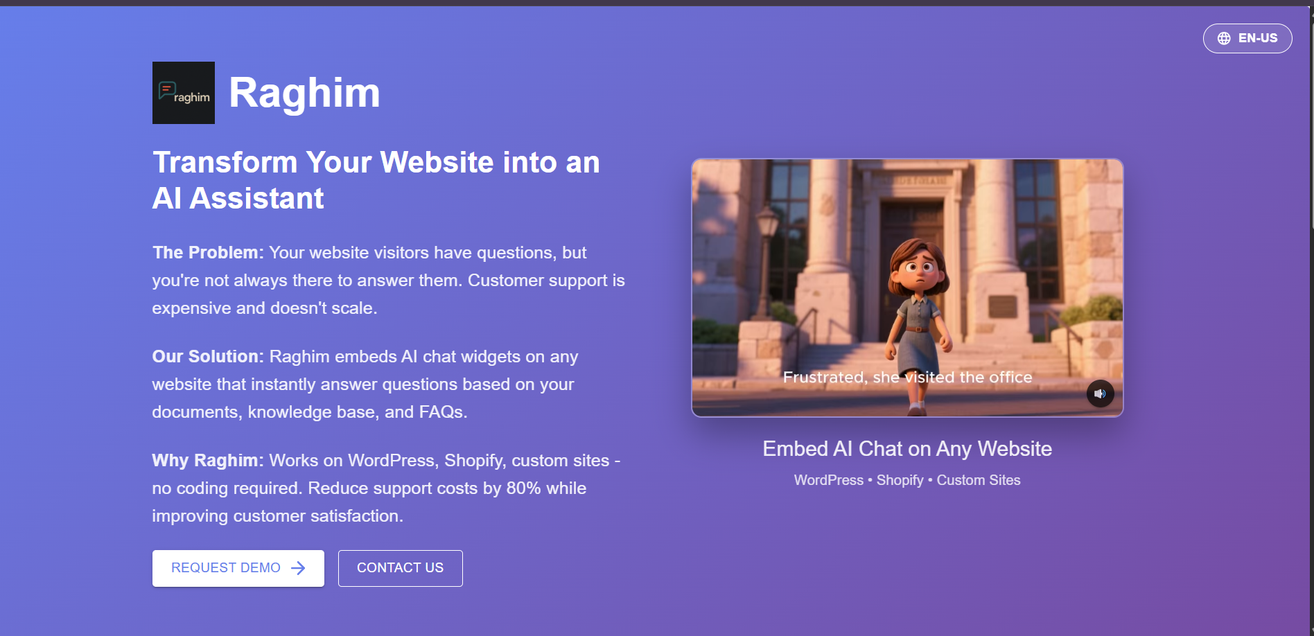 Raghim AI - Screenshot 2 showing product features and functionality