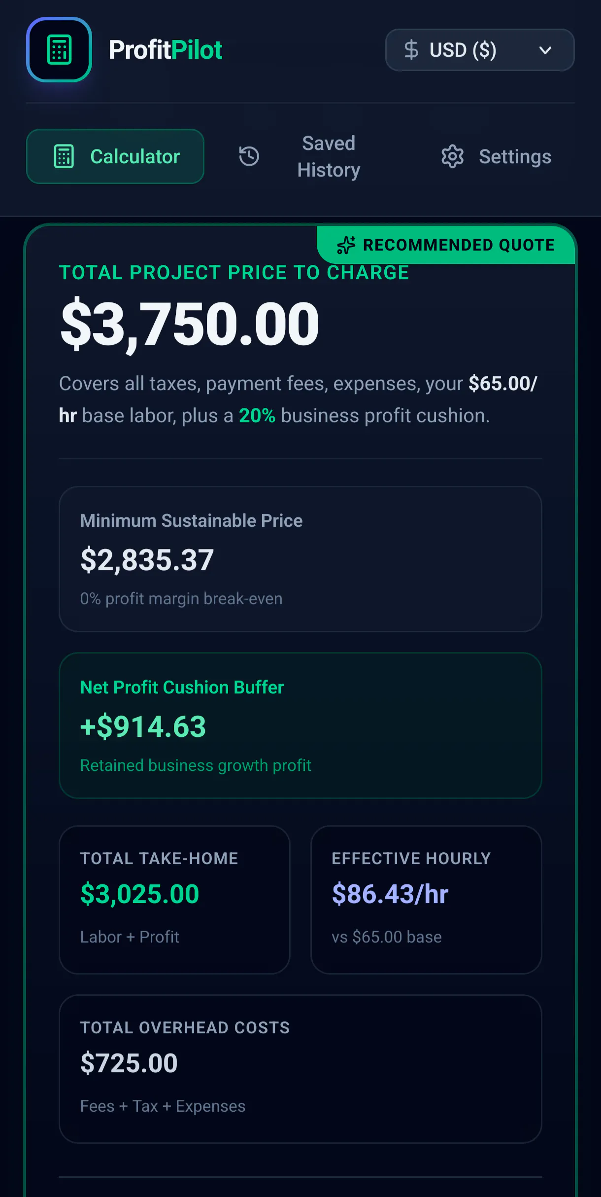 ProfitPilot screenshot