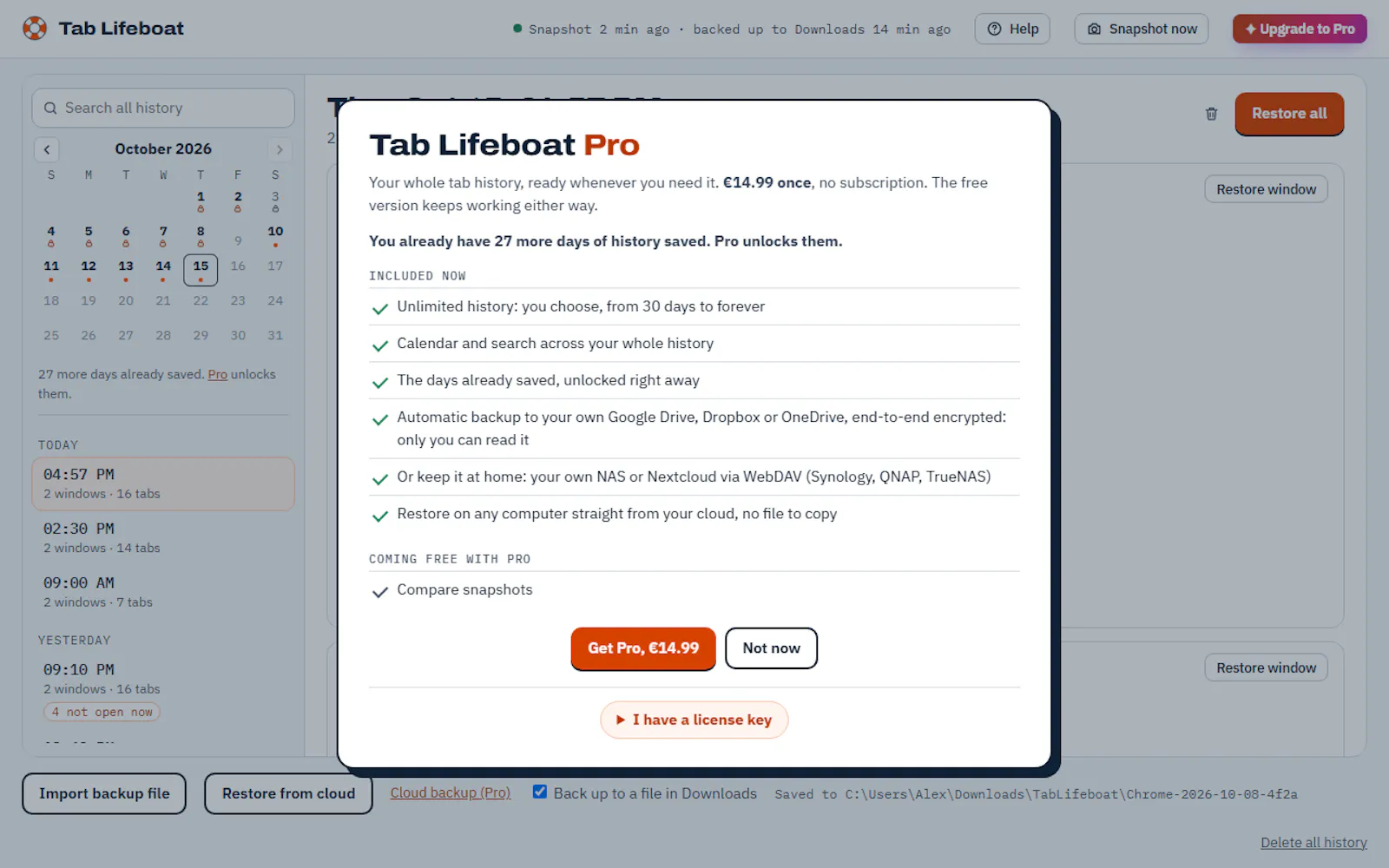 Tab Lifeboat screenshot 7