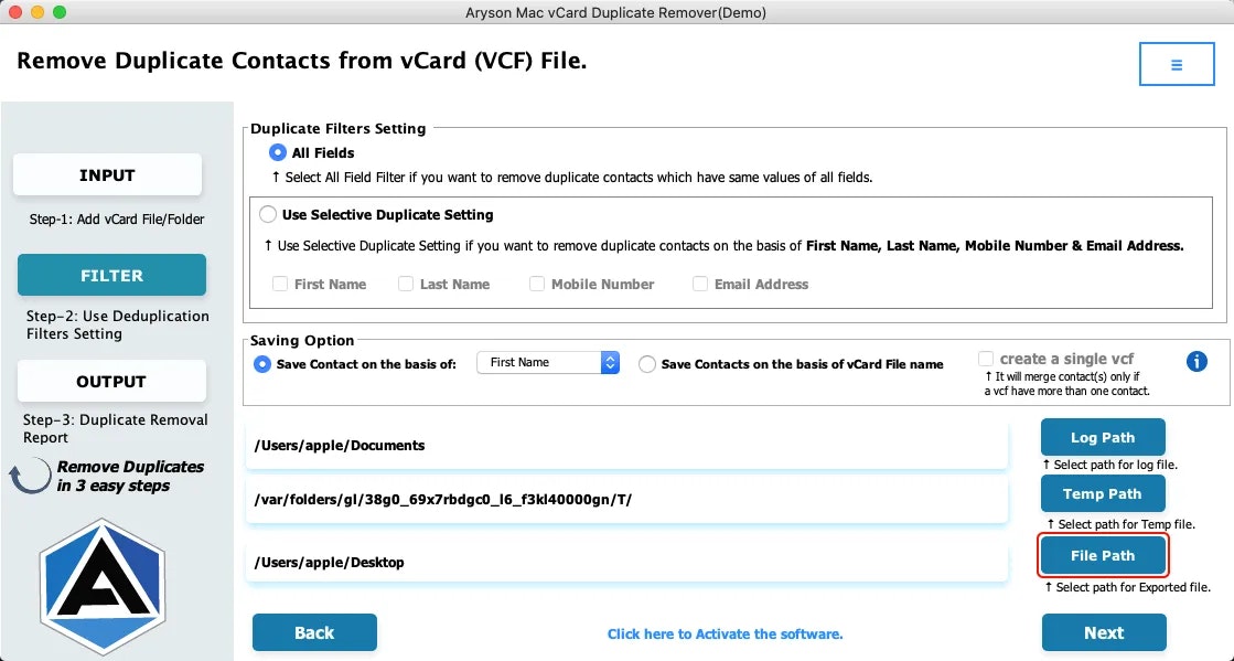 Media Arryson mac vcard sao chép trùng lặp 4