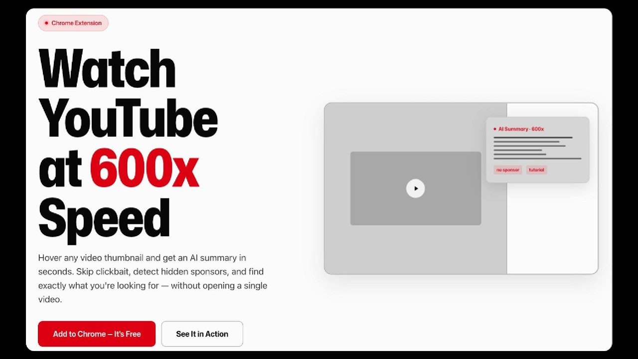 Watch YouTube at 600x Speed gallery image