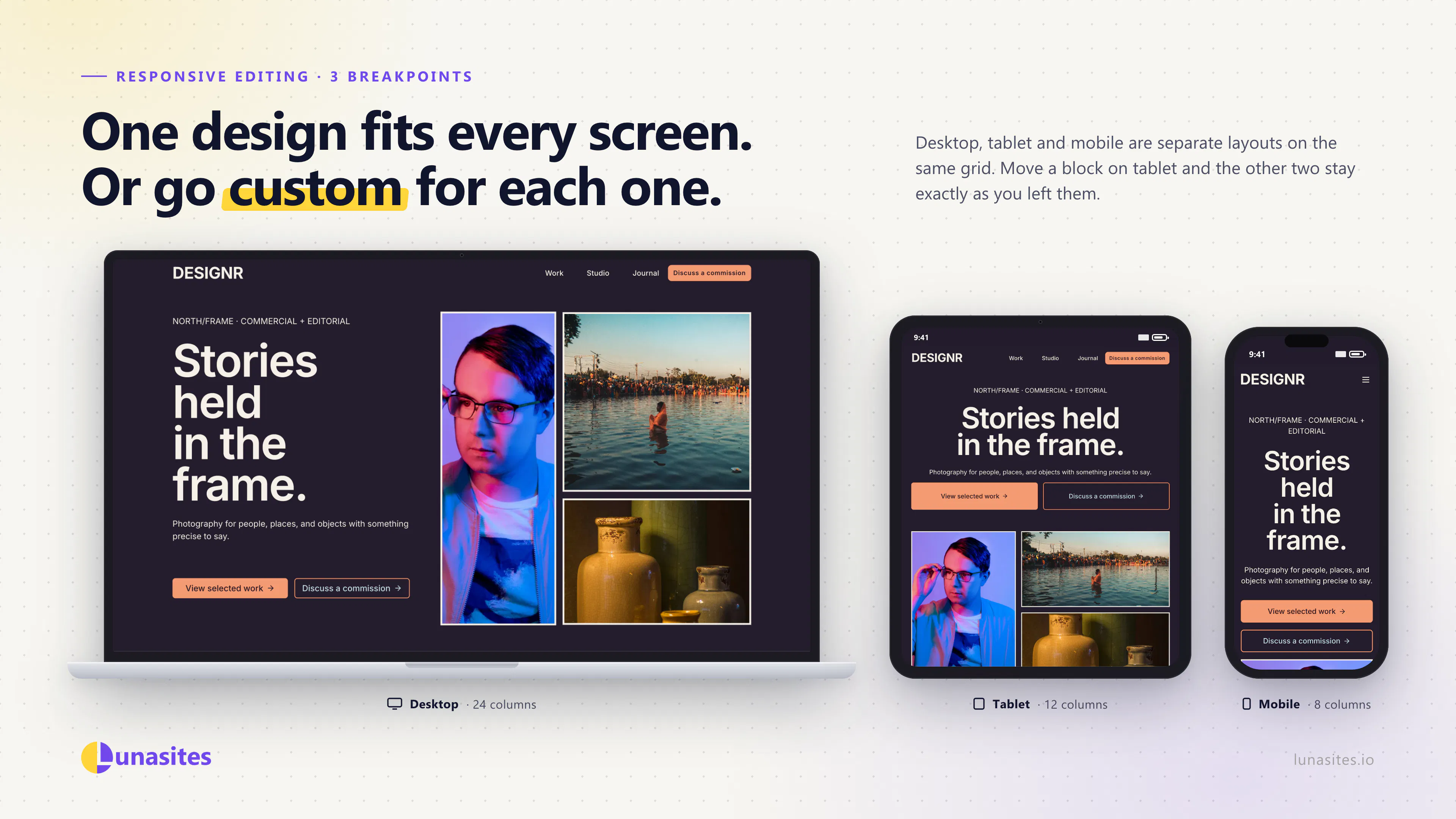 LunaSites! Website builder with MCP gallery image