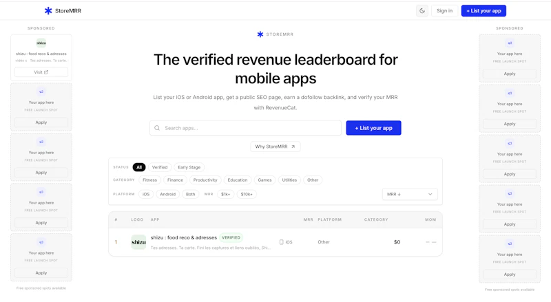 StoreMRR screenshot 1