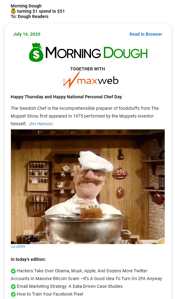 Morning Dough Newsletter gallery image