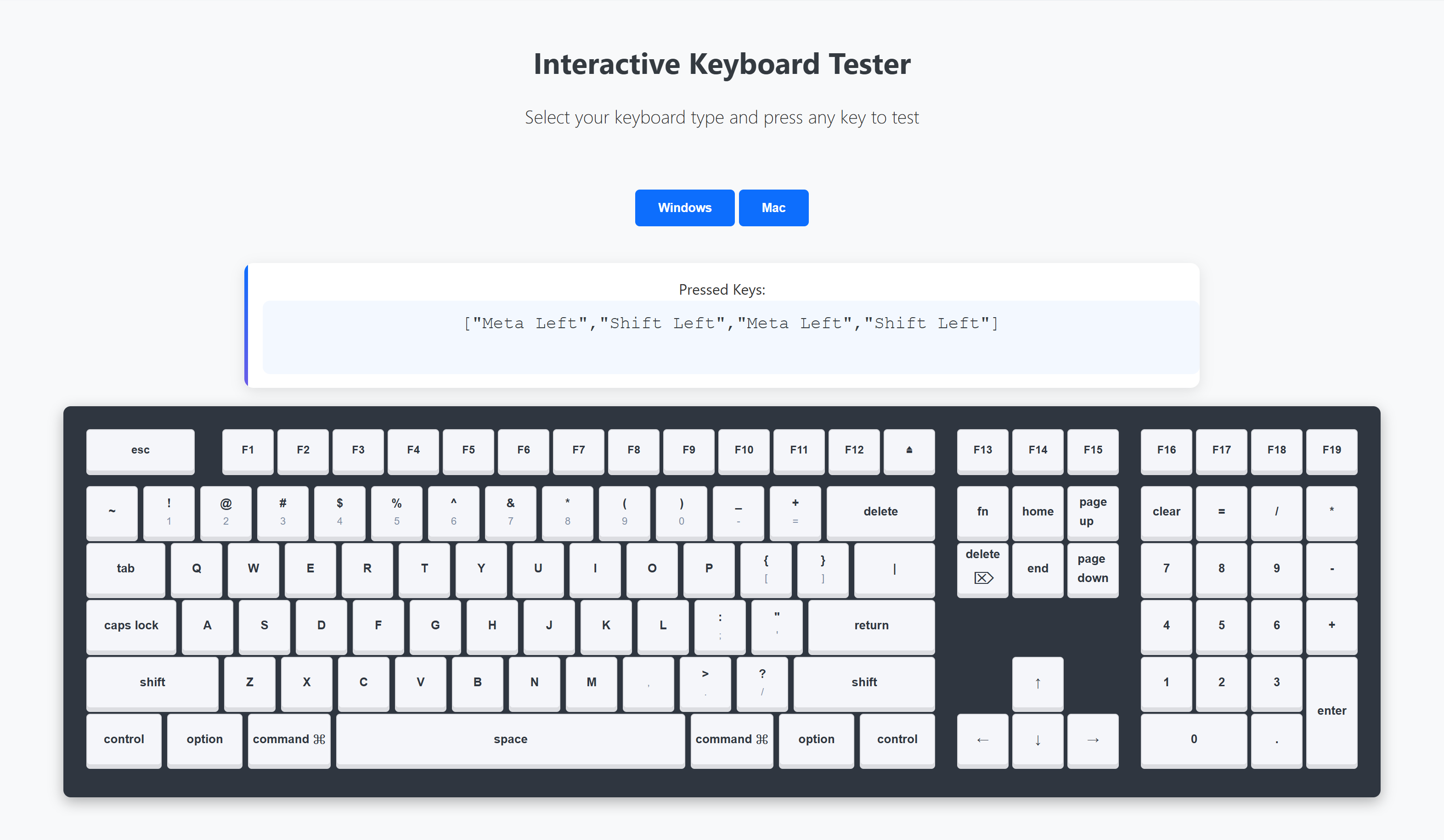 Testeur de clavier Pro media 2