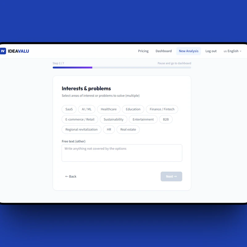 IDEAVALU - AI Business Idea Generator screenshot 4