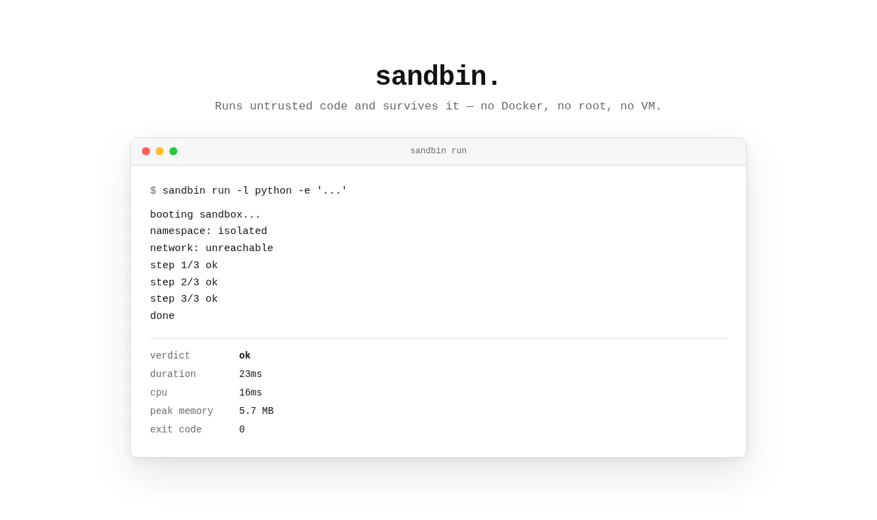 sandbin gallery image