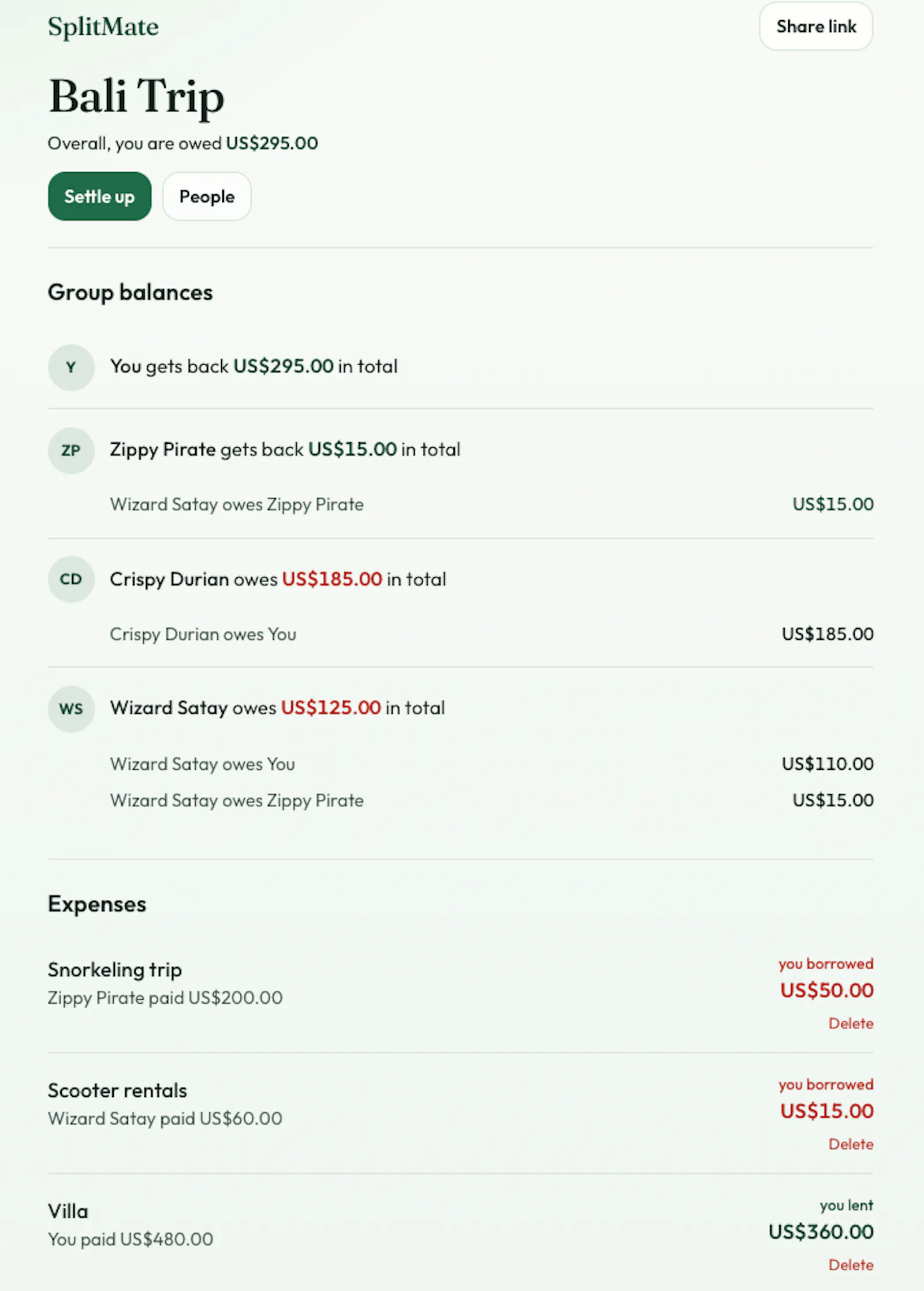 SplitMate — split expenses with a link screenshot 3