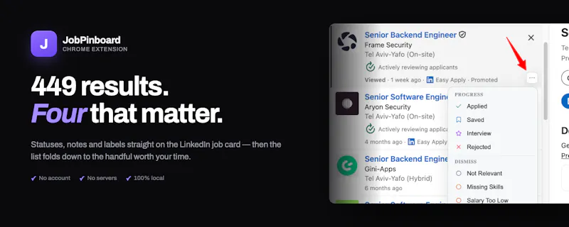 JobPinboard screenshot 2