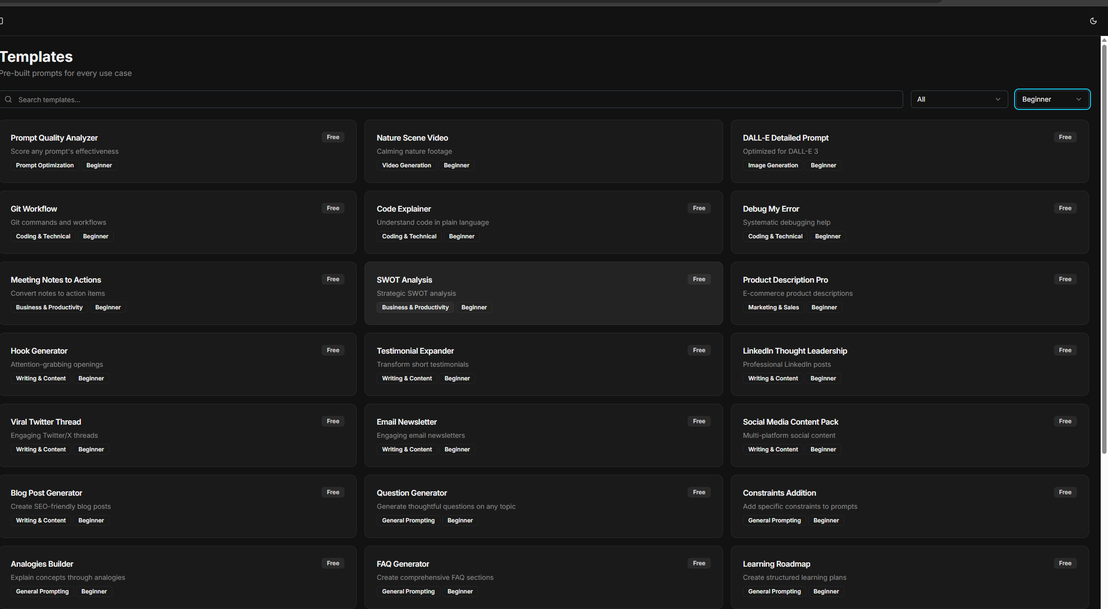 PromptFix v1.1 - Screenshot 2 showing product features and functionality