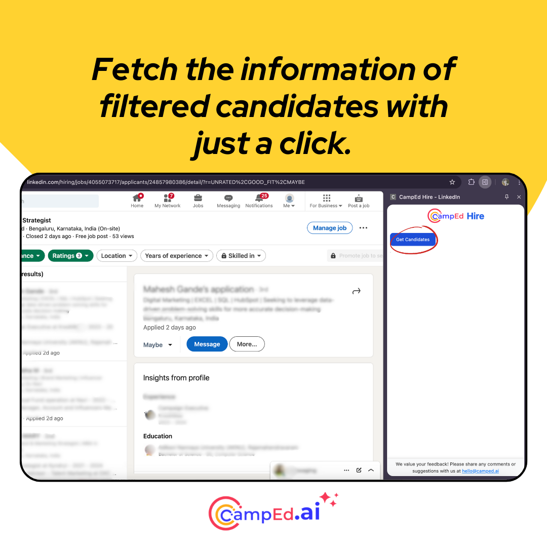 CampEd Hire - LinkedIn Chrome Extension media 4