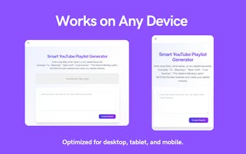 Smart YouTube Playlist Generator gallery image