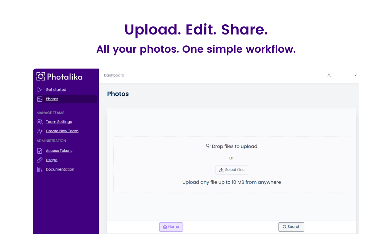 Photalika - Main screenshot showing features and interface