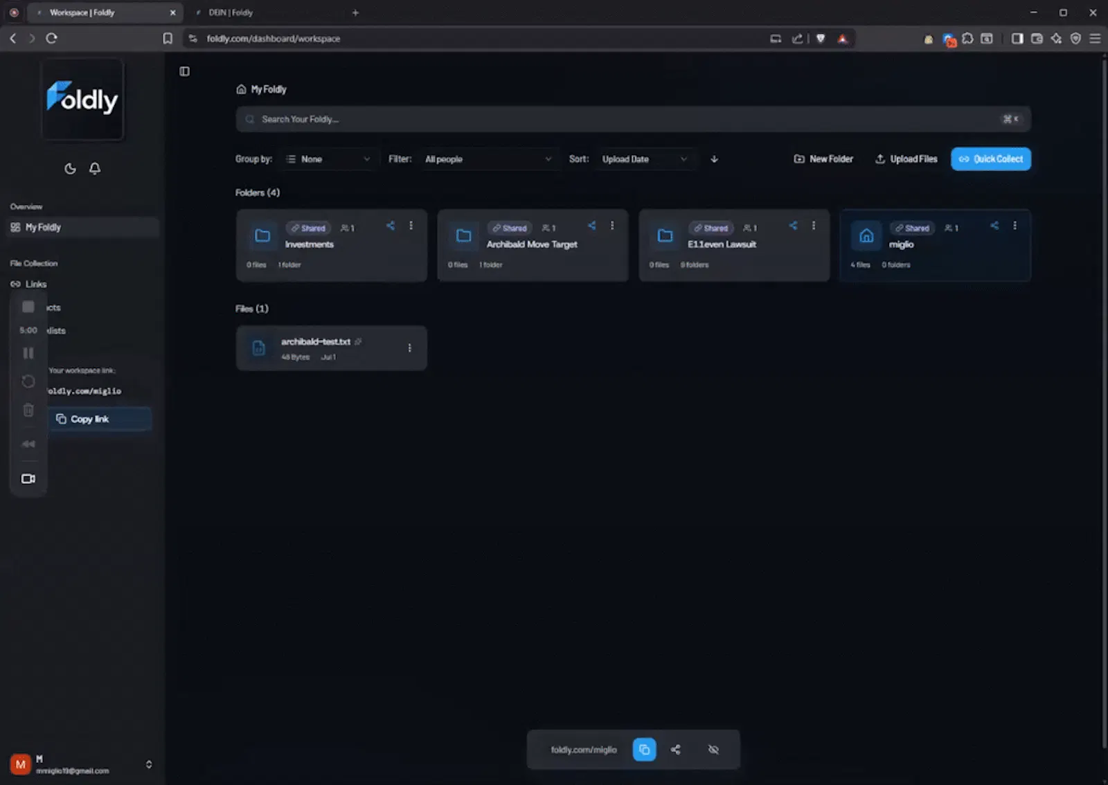 Foldly screenshot 1 (video preview)