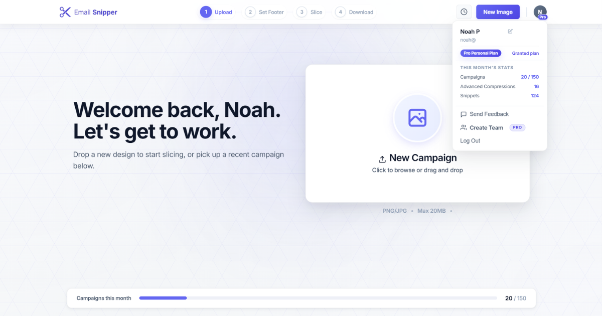 Email Snipper - Screenshot 3 showing product features and functionality