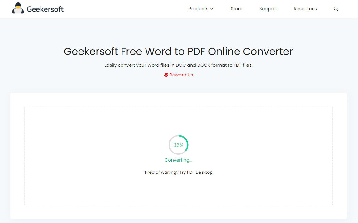 Geekersoft Word Free to PDF online media 3