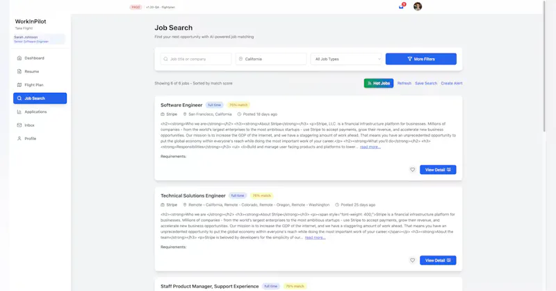 WorkInPilot screenshot 7