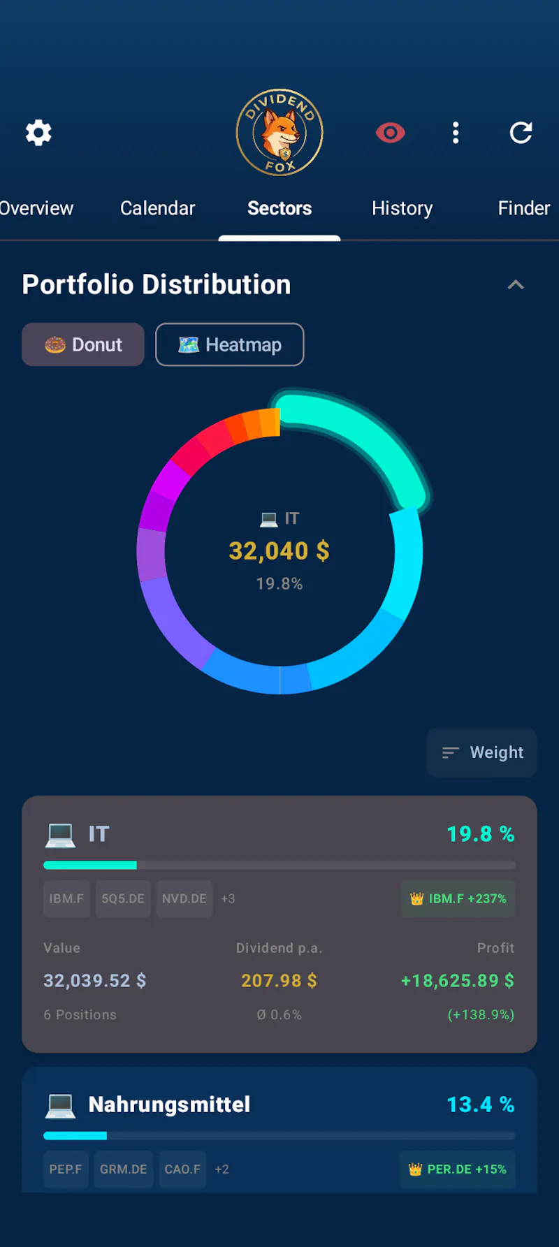 Dividend Fox - your Dividend Tracker screenshot 2