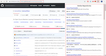 Github Similar Repository suggestions gallery image