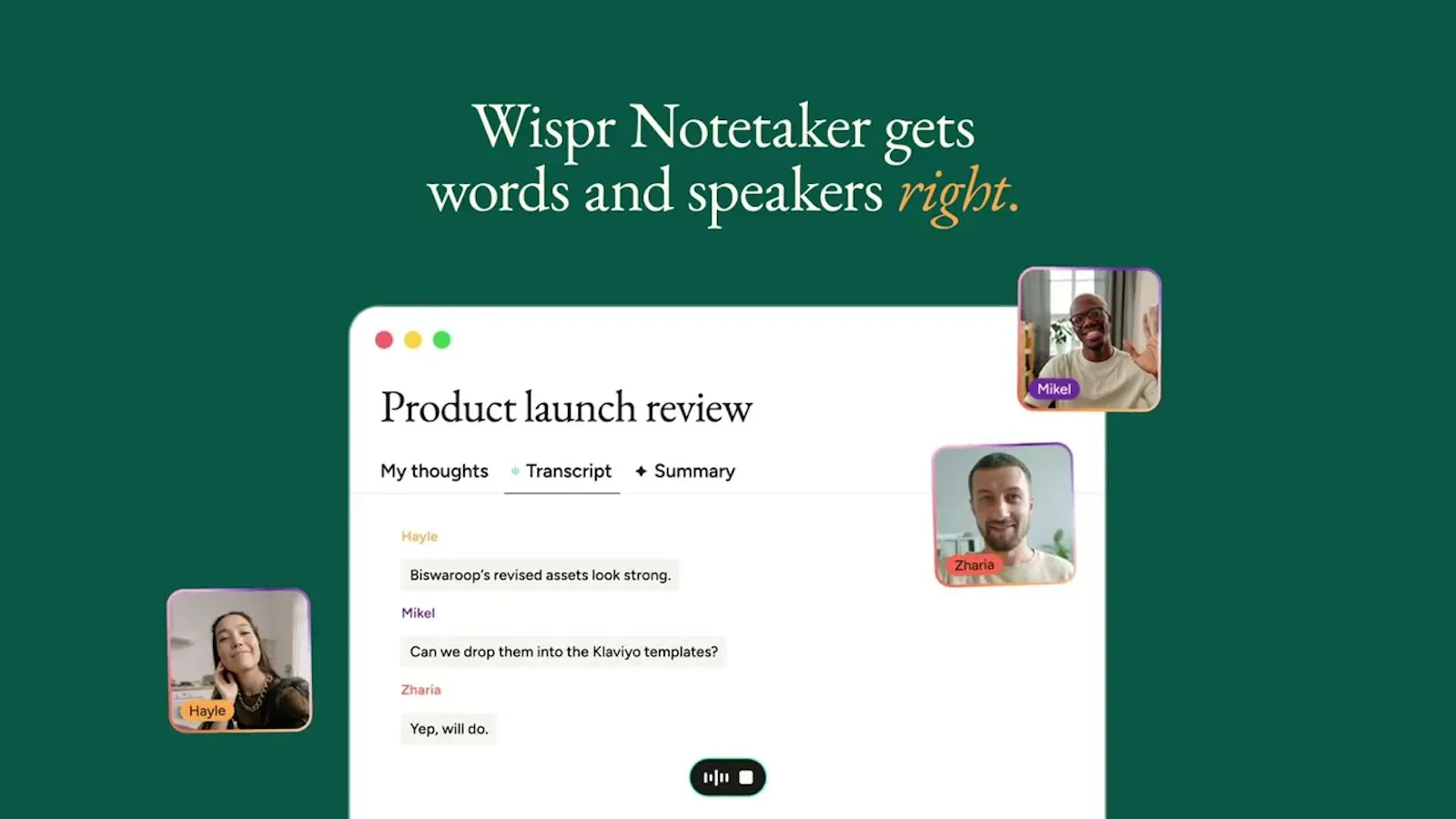 Wispr Flow Notetaker screenshot 1 (video preview)
