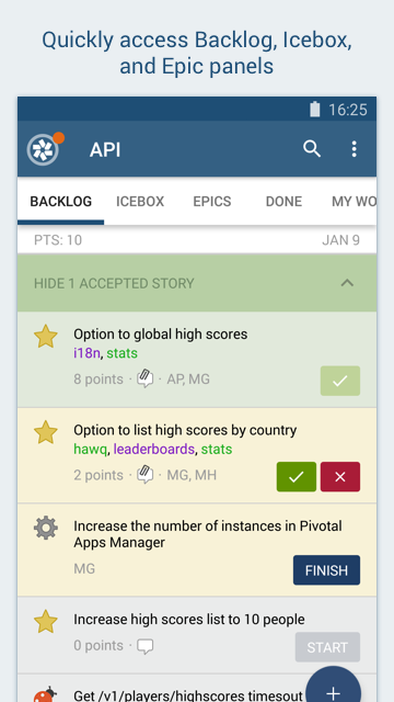 Pivotal Tracker v1.0 for Android gallery image