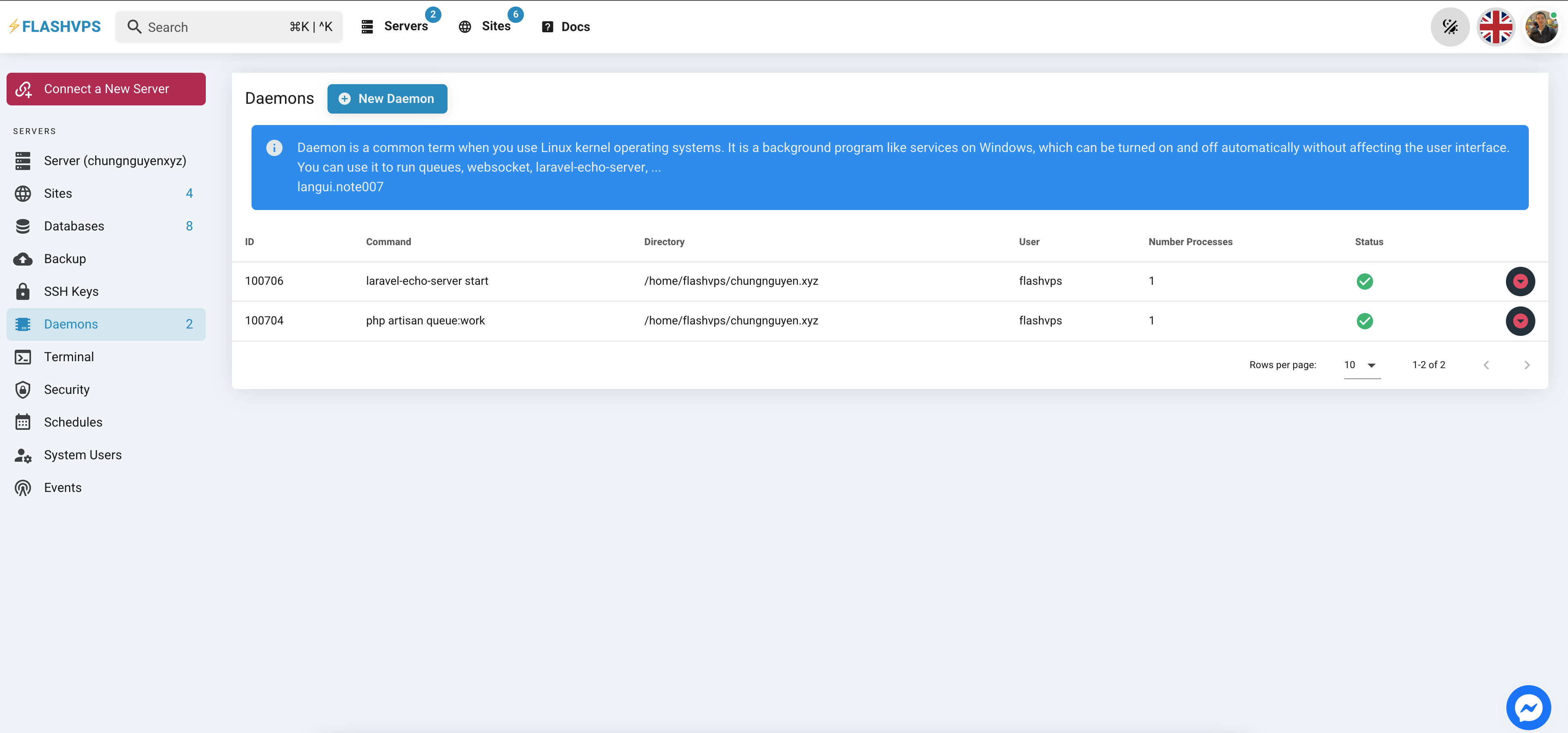 FlashVPS gallery image