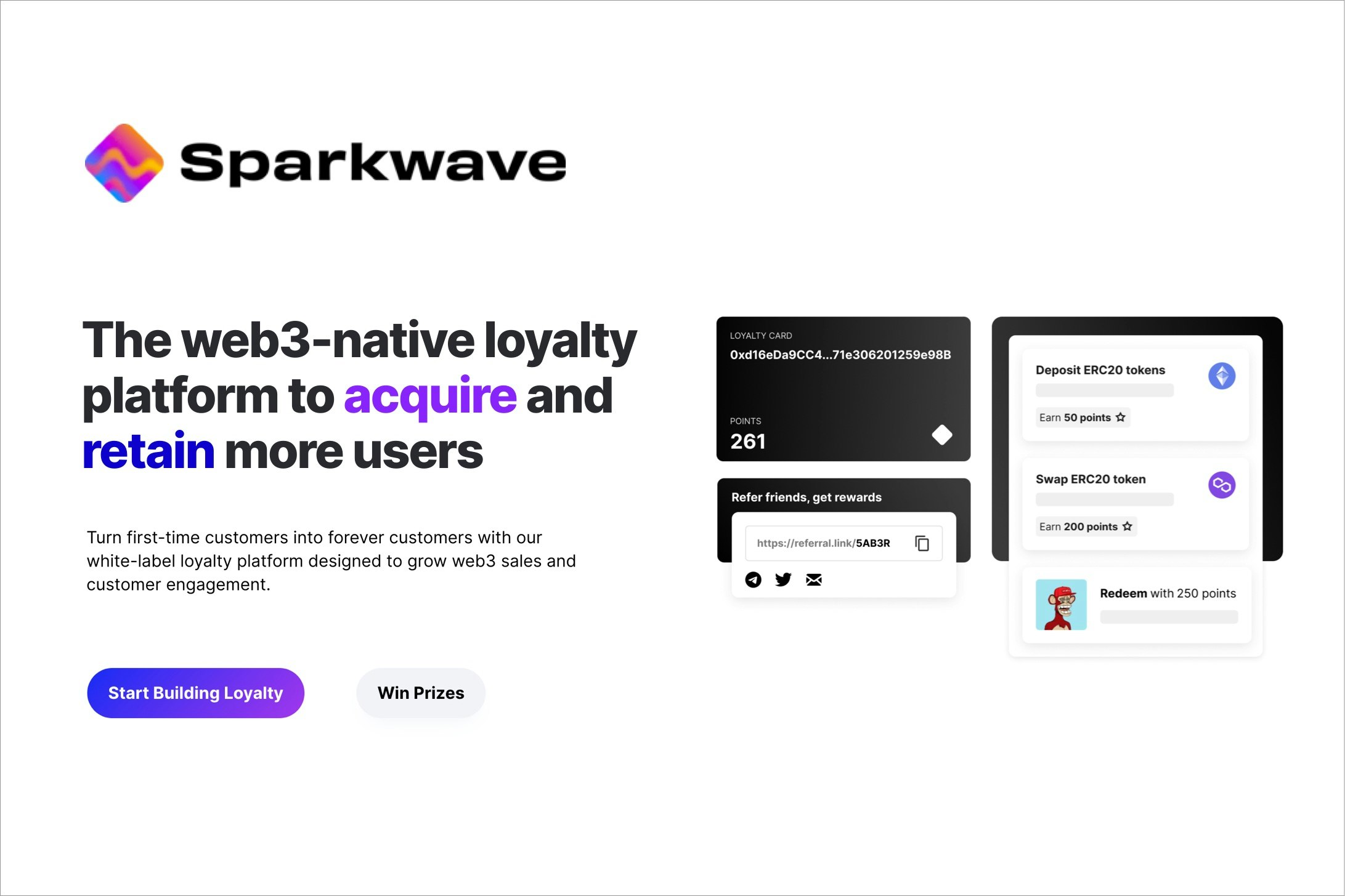 startuptile Sparkwave-The web3-native loyalty platform to acquire and retain users
