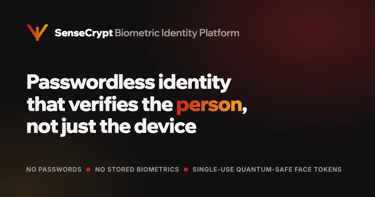 SenseCrypt Biometric Identity Platform gallery image