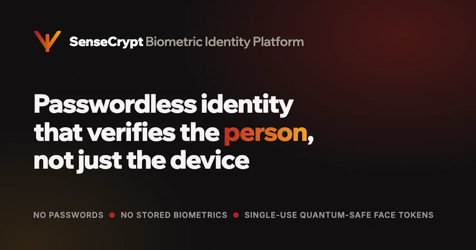 SenseCrypt Biometric Identity Platform screenshot 1