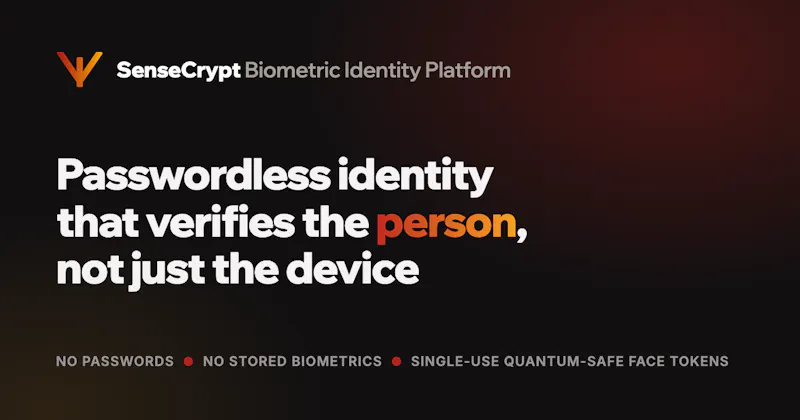 SenseCrypt Biometric Identity Platform screenshot 1
