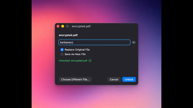 PDFUnlock screenshot 1 (video preview)