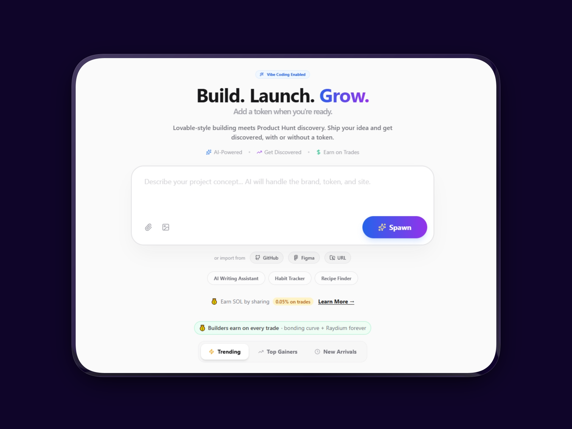 Spawned - Main product screenshot demonstrating key features and user interface