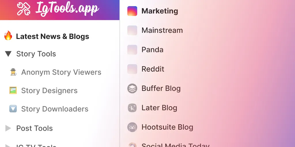 Ig Tools IG Tools: Latest Instagram marketing news and tools | Product Hunt