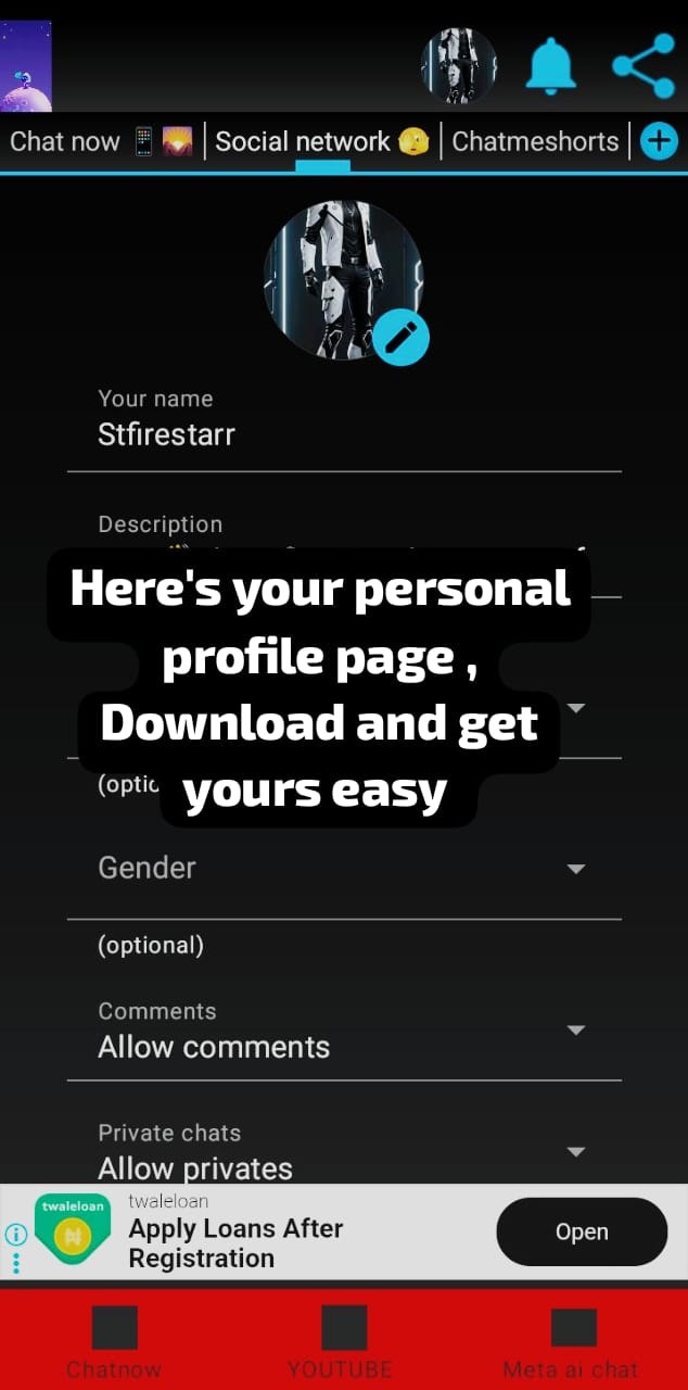 Media Chatme 2 - Chatme 2 "Satu aplikasi untuk YouTube, Spotify, Social, AI, & Chat." 11