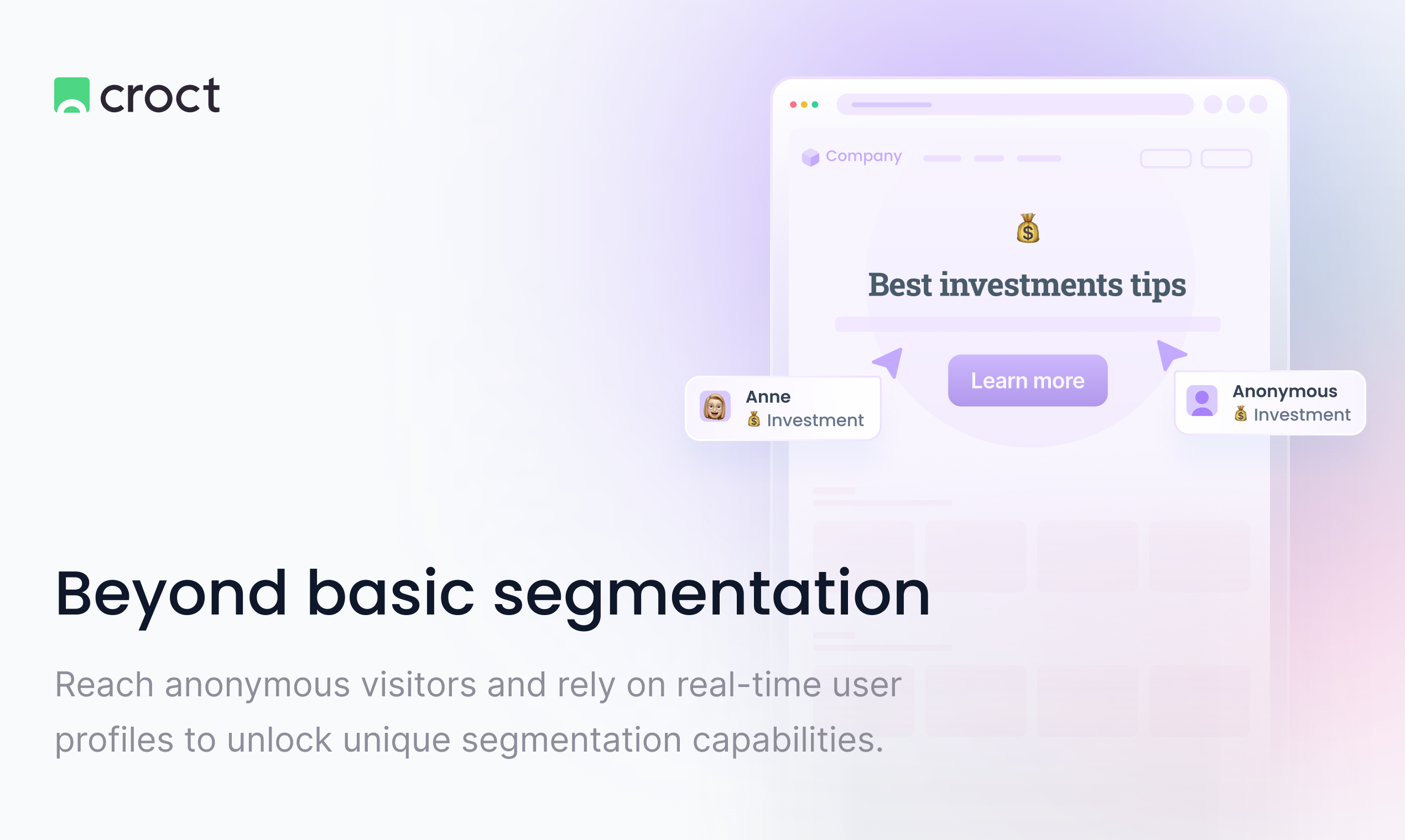 AI-powered website segmentation by Croct gallery image