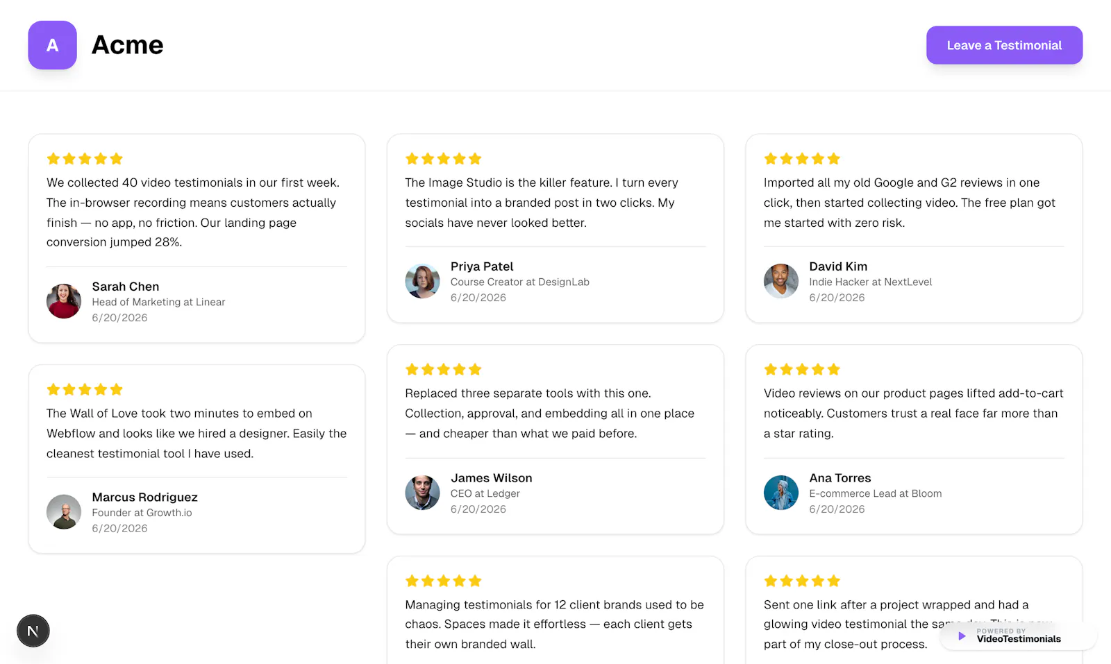 VideoTestimonials screenshot 2