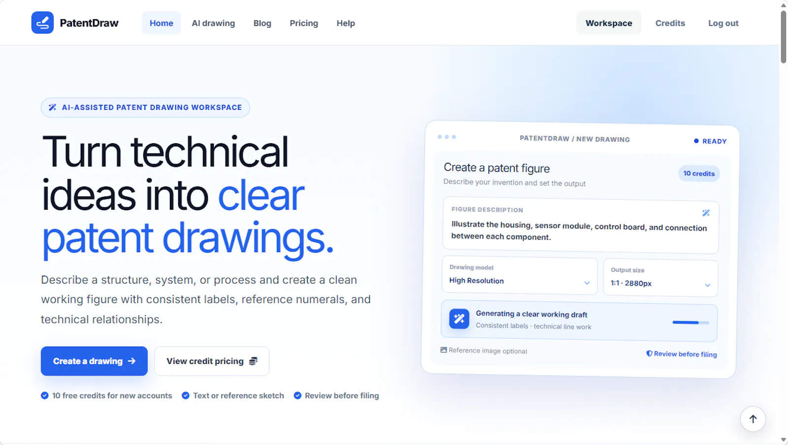 PatentDraw screenshot 1