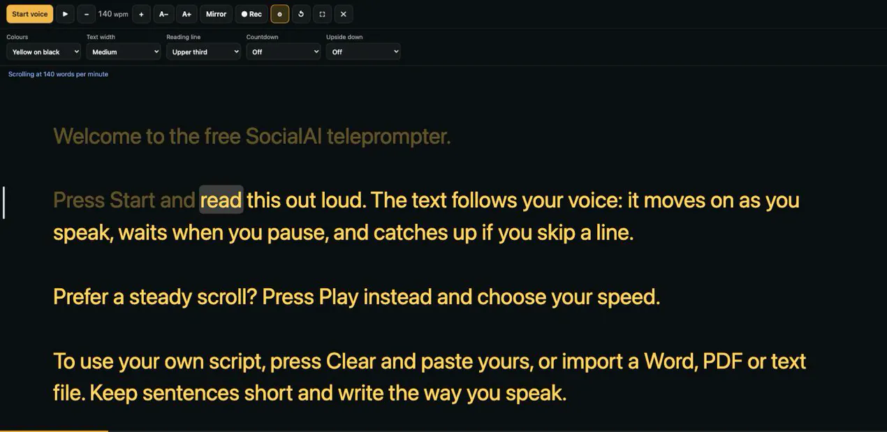 SocialAI Teleprompter gallery image