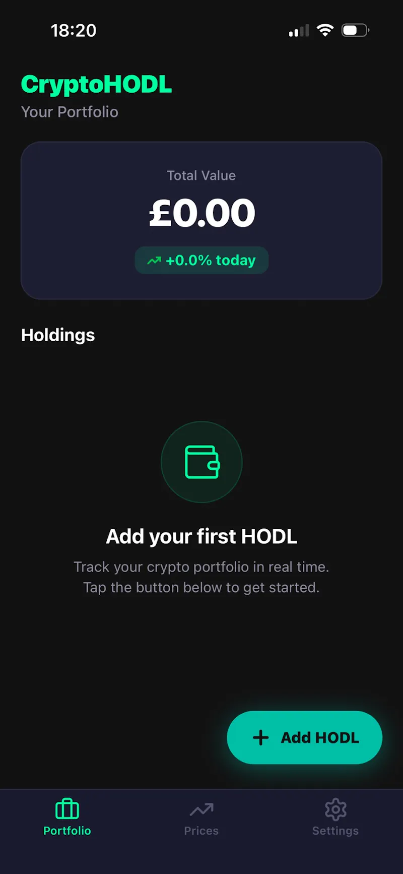 CryptoHODL screenshot 2