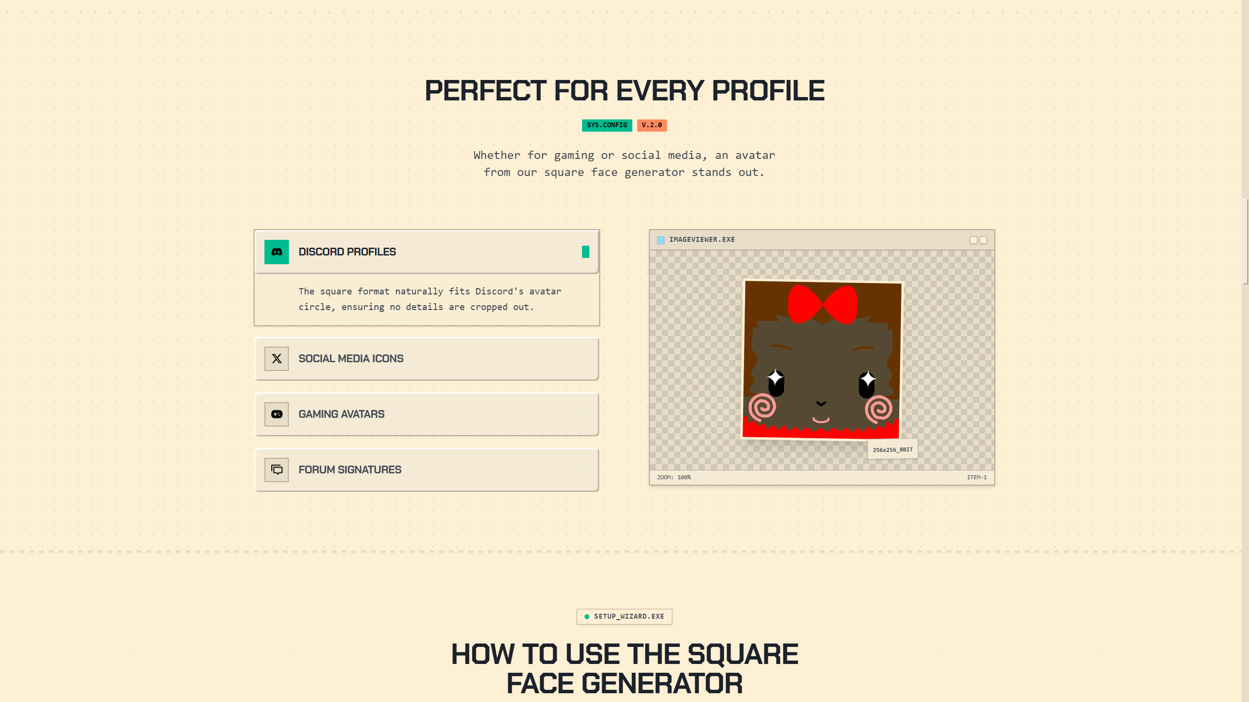 Square Face Generator gallery image