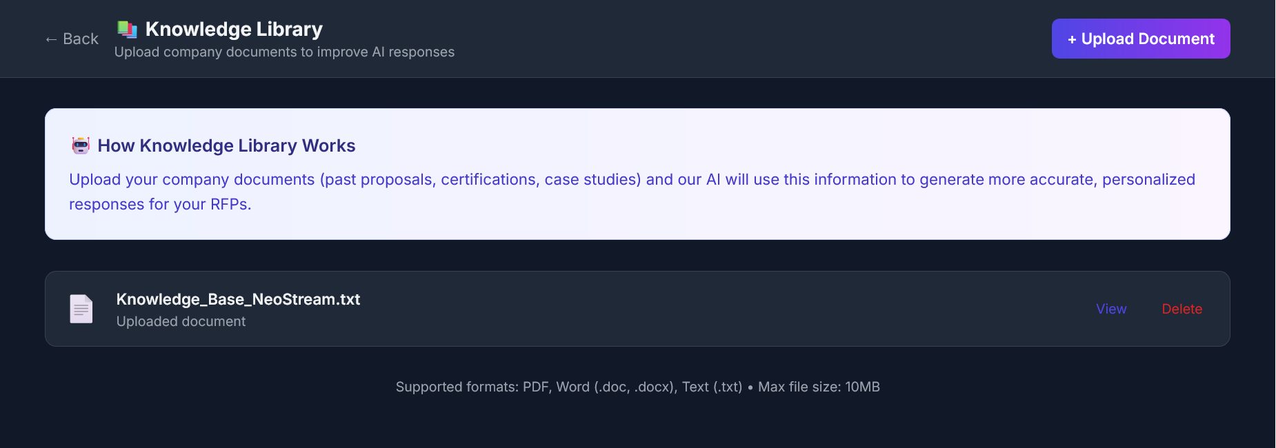 RFPgrep - Screenshot 4 showing product features and functionality