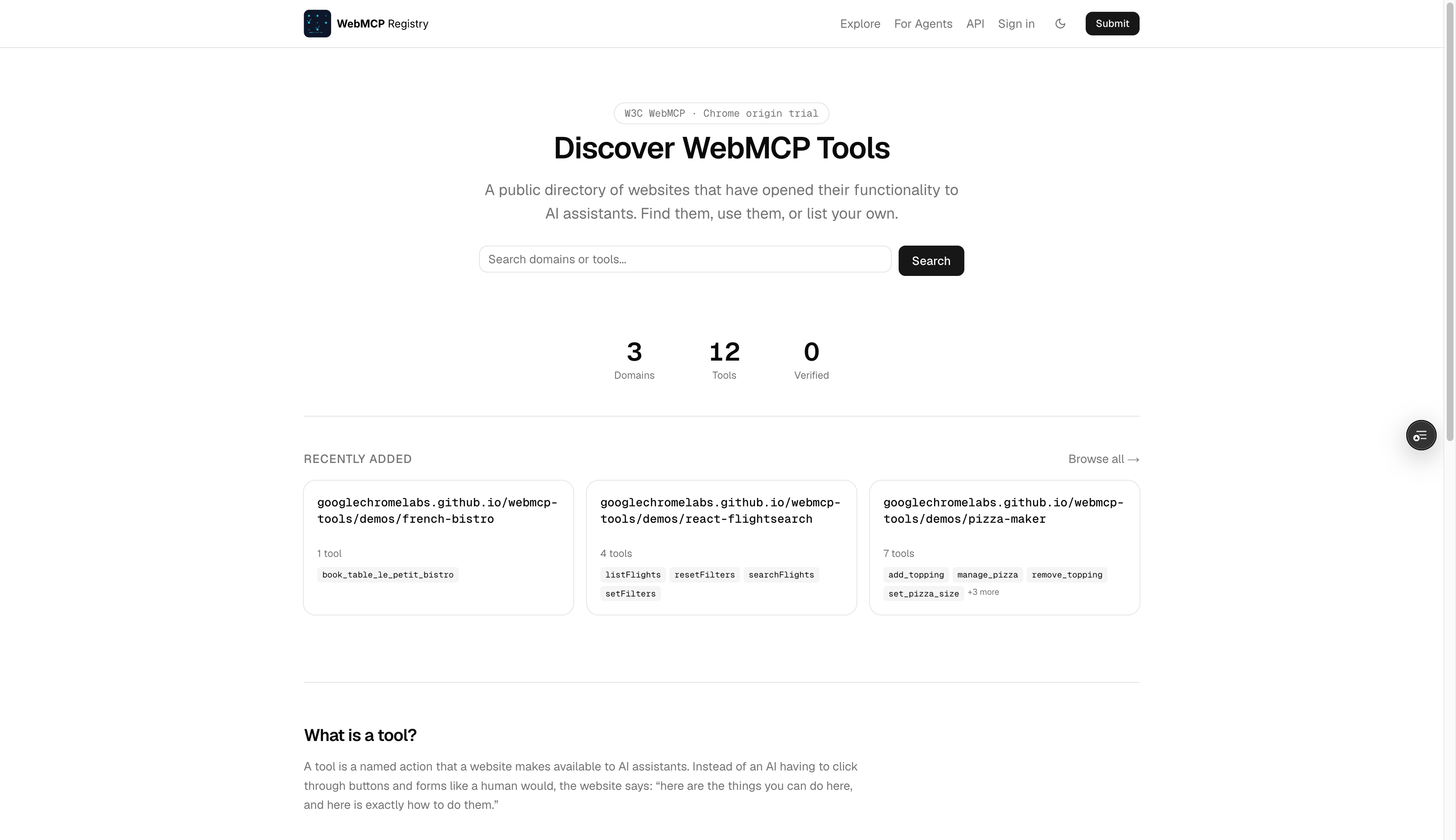 WebMCP Registry gallery image