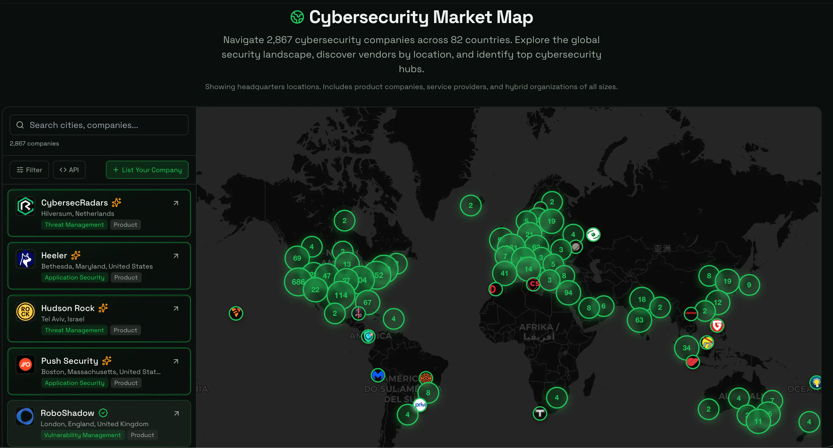 Cybersecurity Market Map 제품 배너