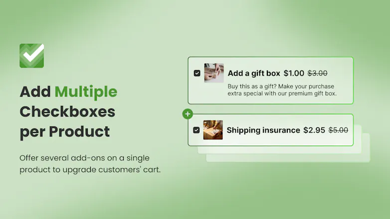 OneTick Checkbox Upsell gallery image