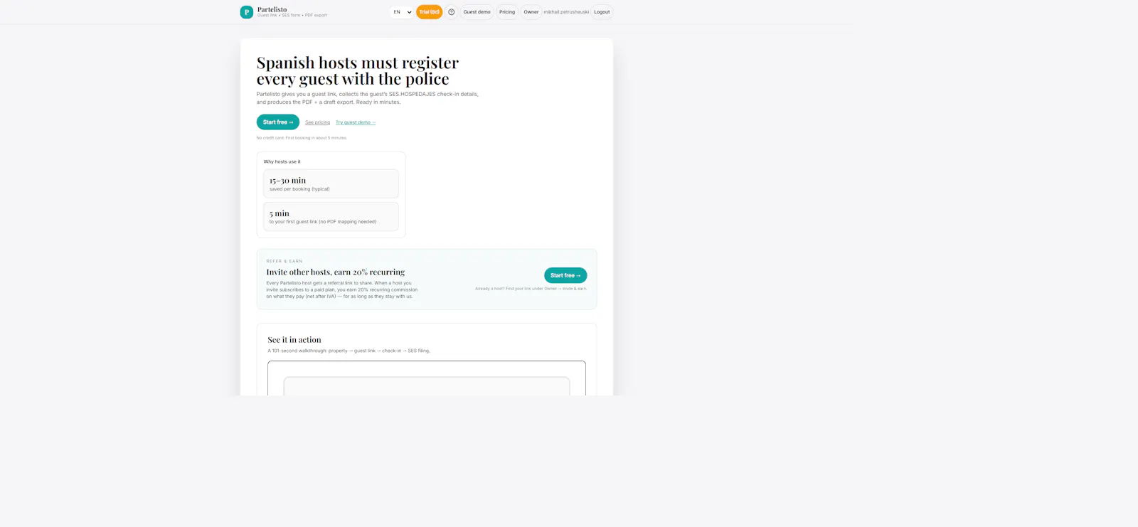 Partelisto screenshot 2
