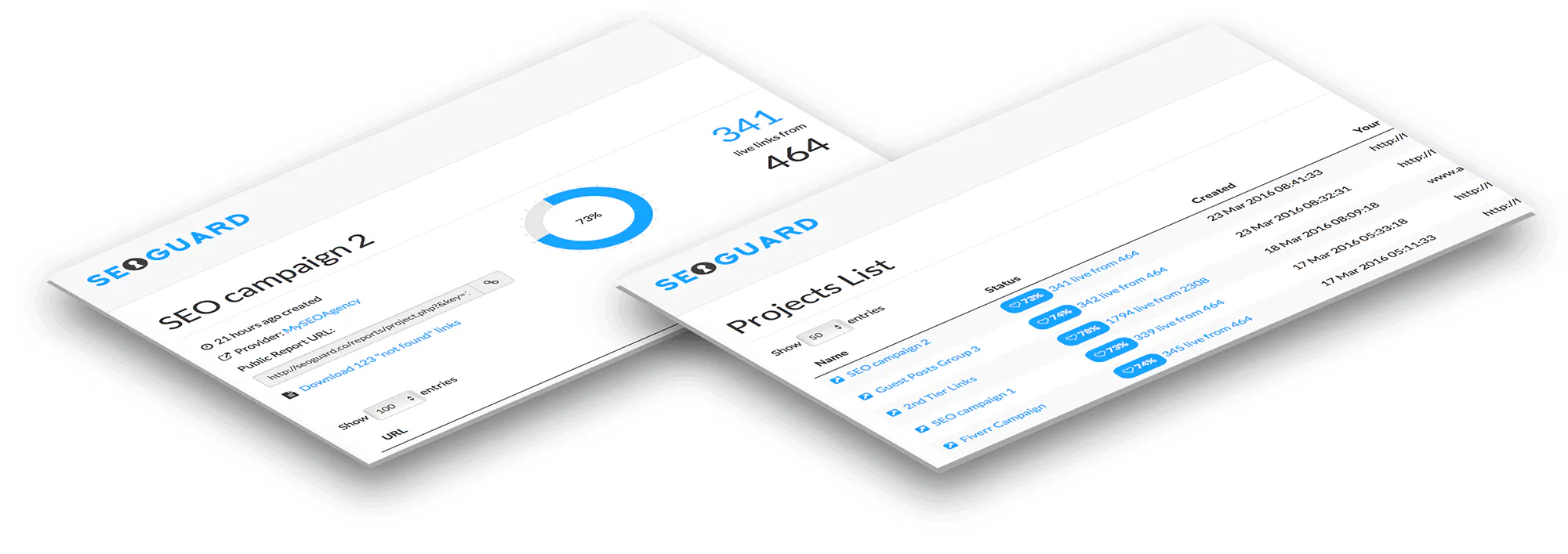 SEO Guard - Cloud Based Backlink Monitoring Tool